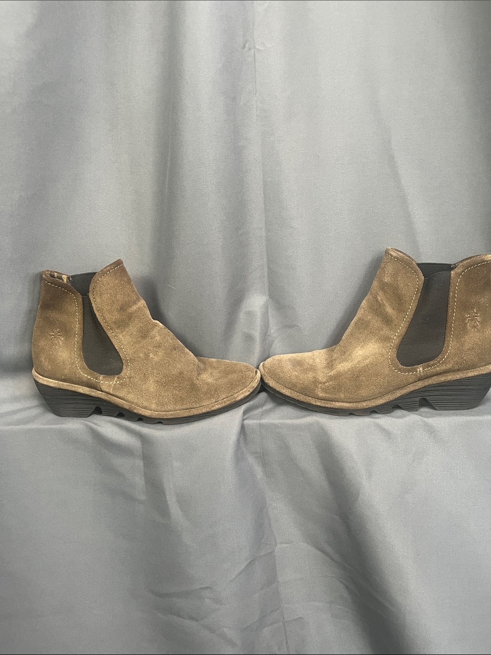 Fly London Tan Suede Chelsea Ankle Boots